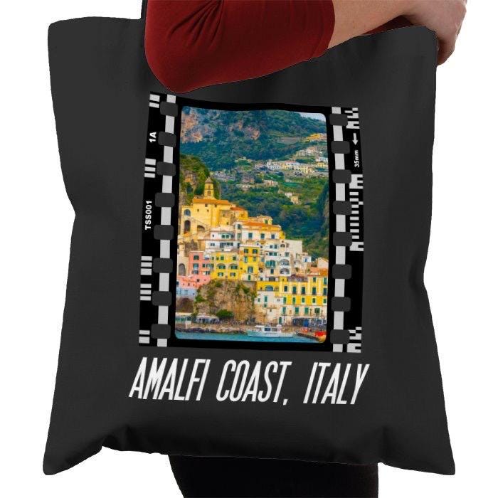 Amalfi Coast, Italian, Photography Film, Tote Bag