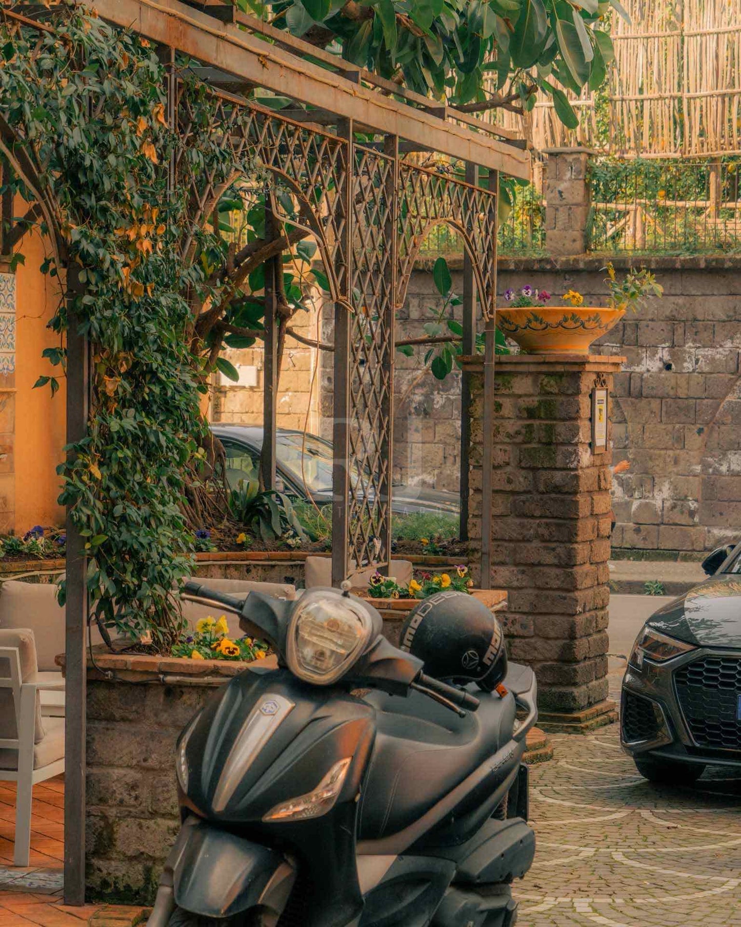 Mopeds of Italy, Summer, Sorrento Architecture, Photography Print Unframed