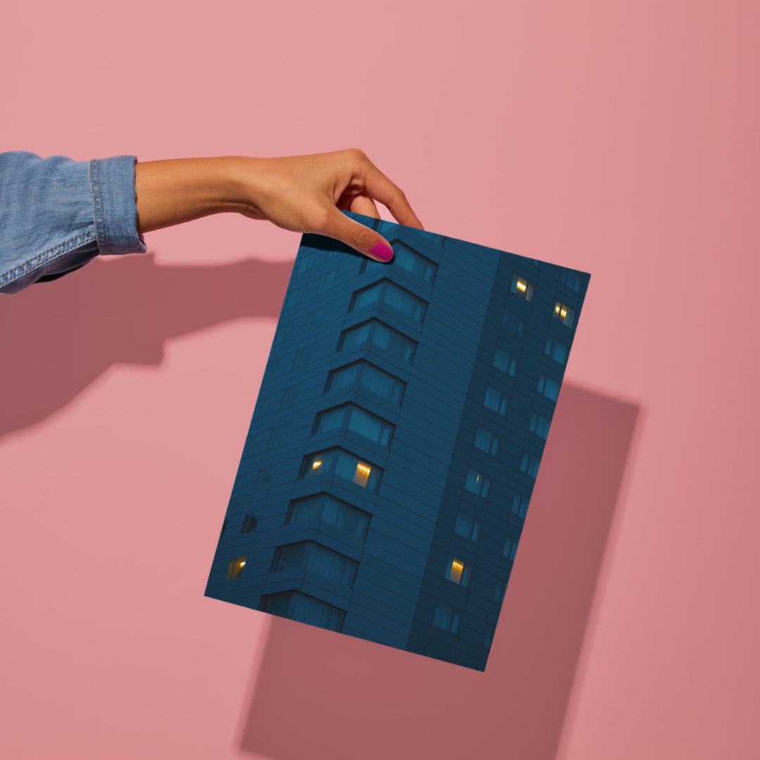 Late Nights, Minimalistic, Architectural Unframed Photo Photography Print