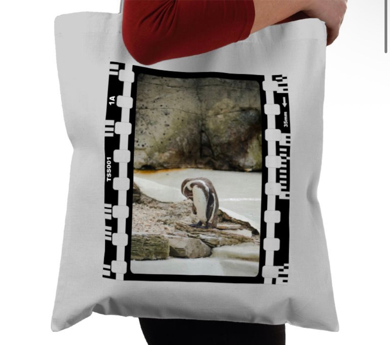 Lonely Penguin, Wildlife, Animal, Photography Film, Tote Bag