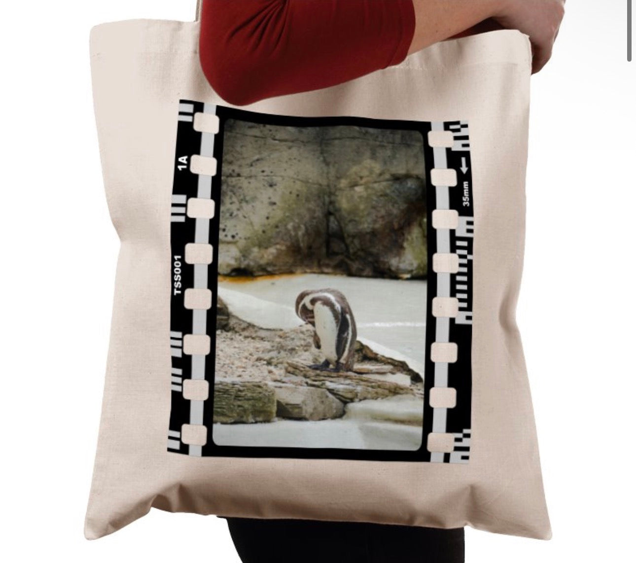 Lonely Penguin, Wildlife, Animal, Photography Film, Tote Bag