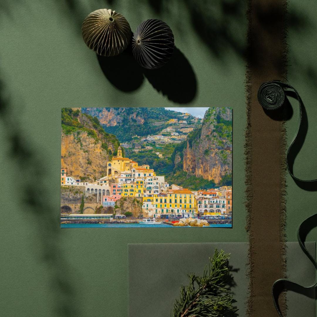 Amalfi Coast Print, Italy. Unframed Photography Print.