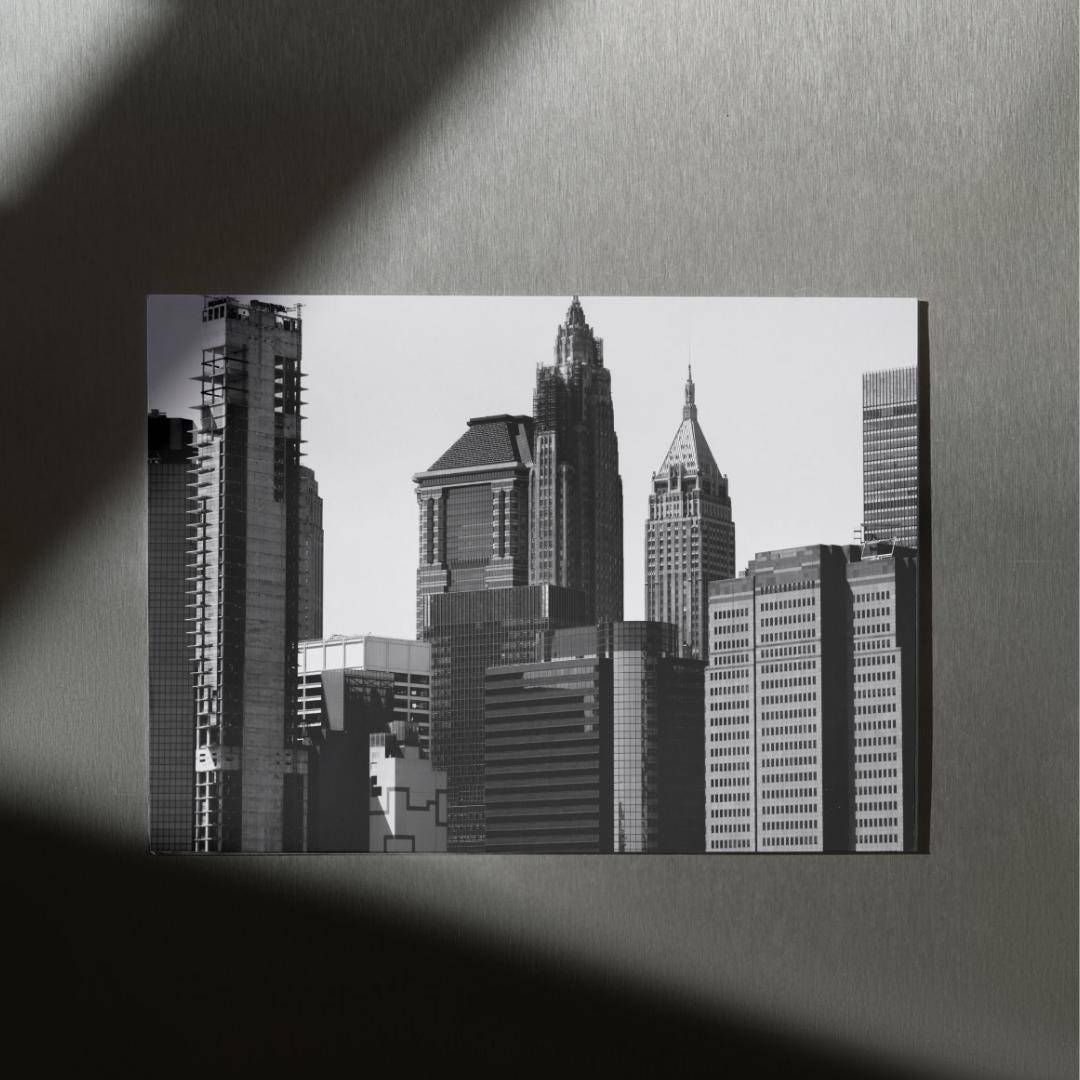New York City Skyline, Black and White, Photography Print, Unframed Print