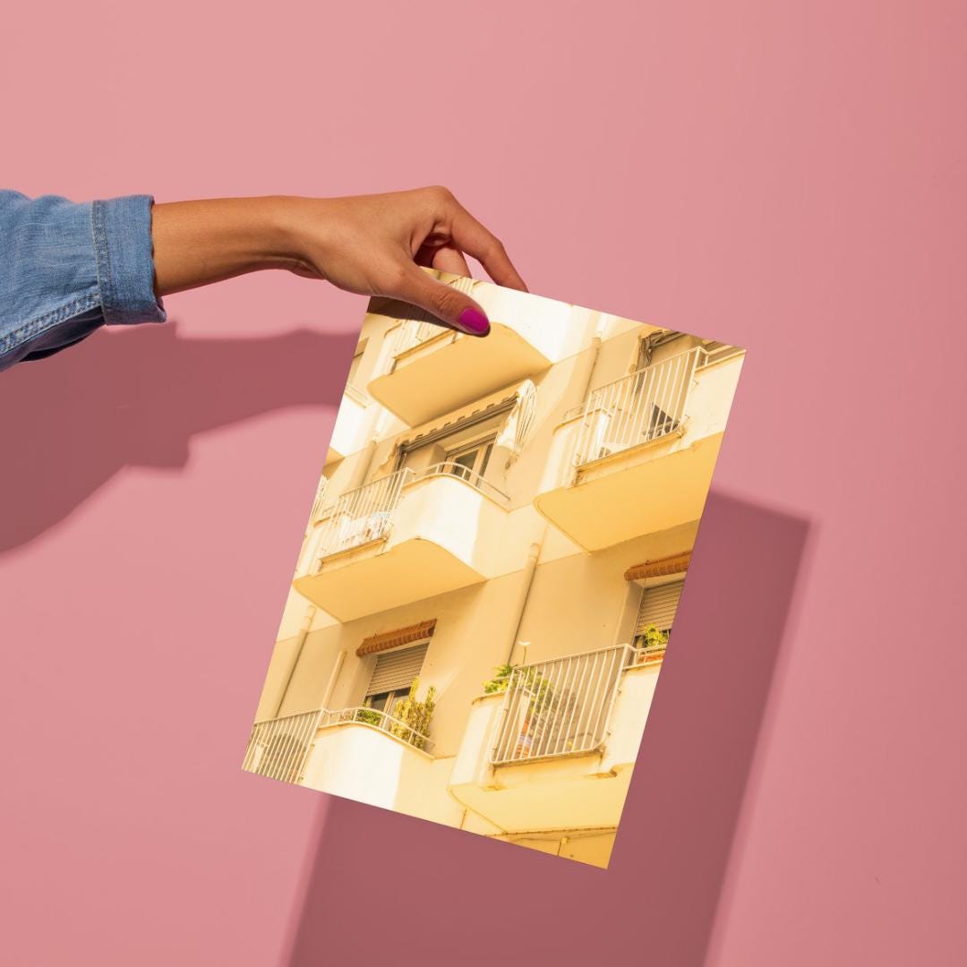 Italian Architecture Print. Summer in Sorrento, Unframed Print