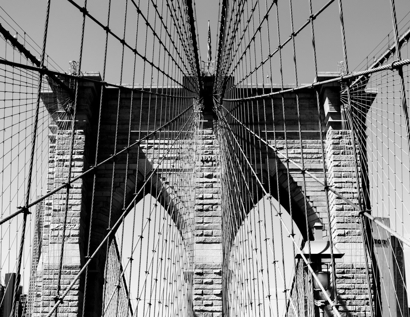 Brooklyn Bridge Print, NYC, Photography. Black and White, New York, Unframed Print