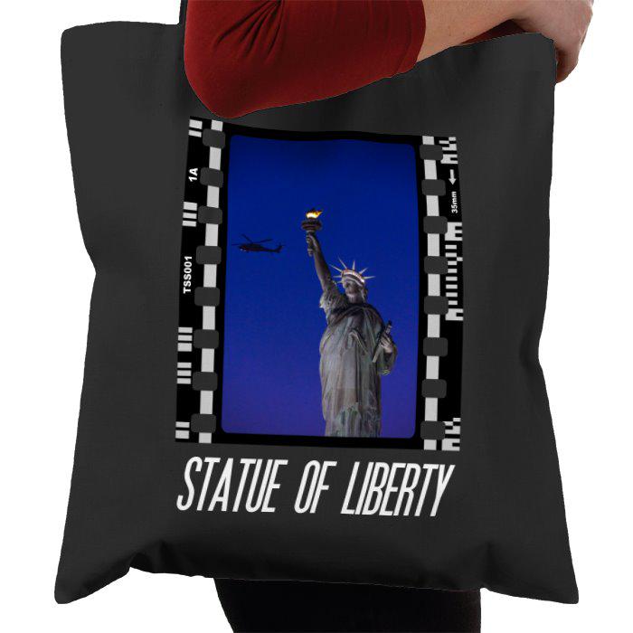 Statue of Liberty at Night, New York City, NYC America, Photography Film, Tote Bag