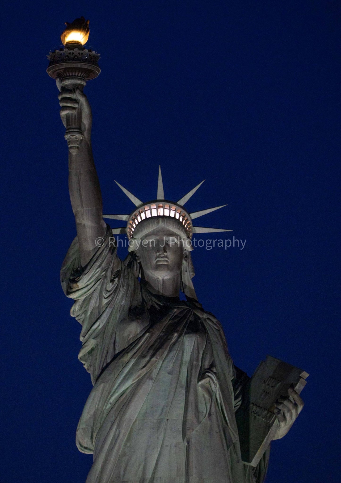 Statue of Liberty Print, NYC, Unframed Nightlife Photography Print
