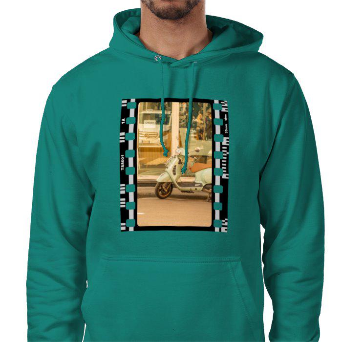 Italian Motorcycle, Sorrento Italy, Unisex College Hoodie, Photography Film Travel Jumper