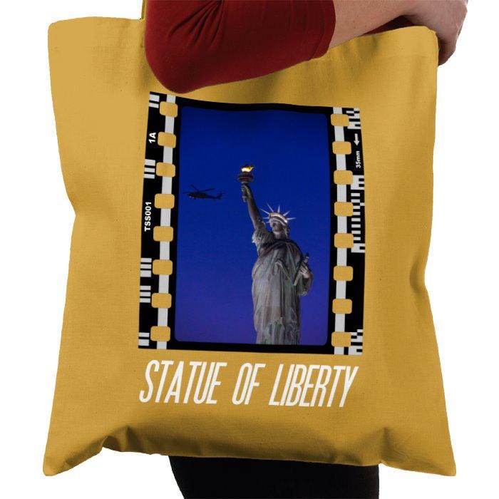 Statue of Liberty at Night, New York City, NYC America, Photography Film, Tote Bag