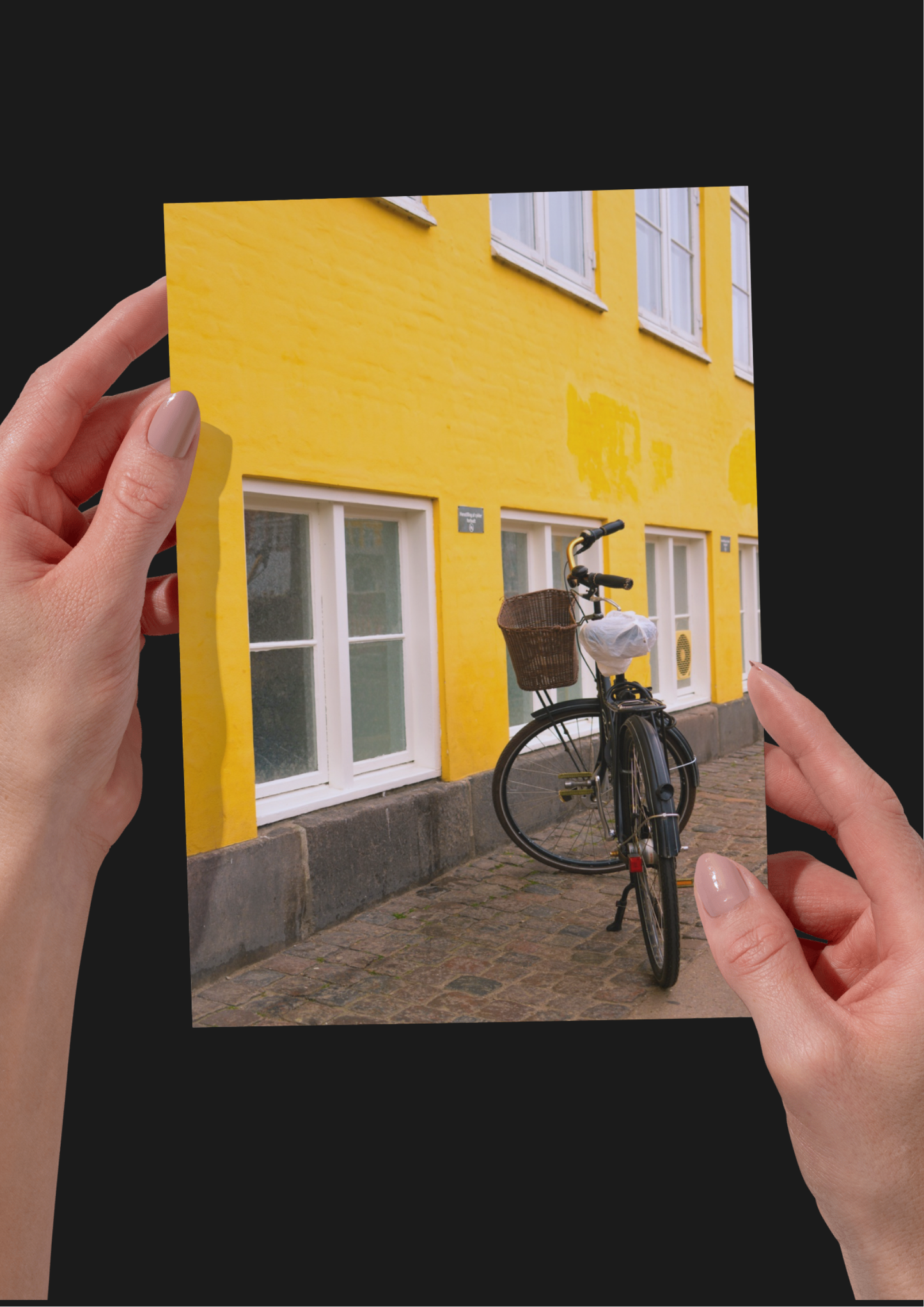 Copenhagen Yellow Bicycle, Denmark, Travel, Unframed Photography Print