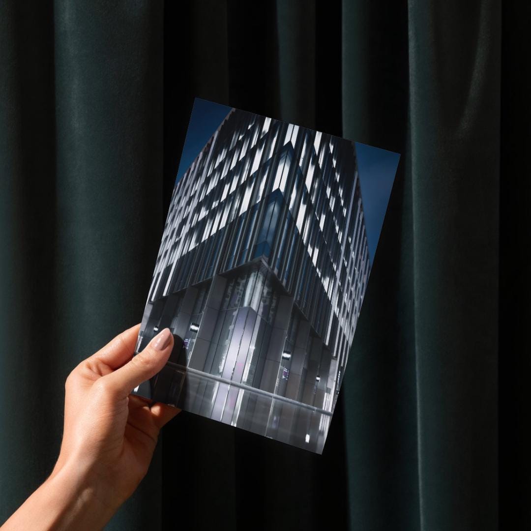 Nightlife Architecture, Abstract, Photography Unframed Print