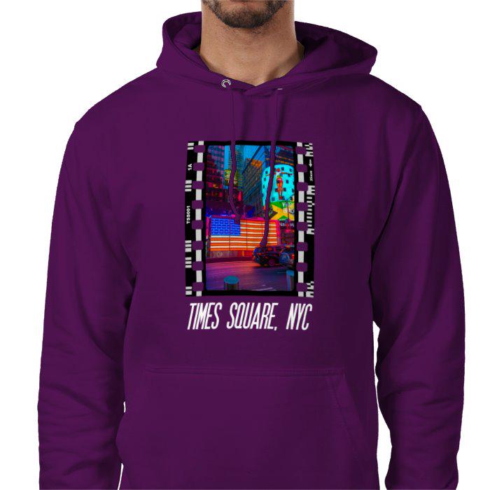 Times Square, New York City at Night, Unisex College Hoodie, Photography Film Travel Jumper