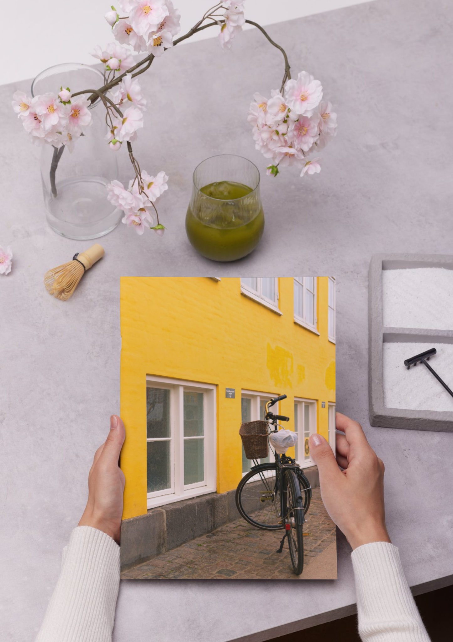 Copenhagen Yellow Bicycle, Denmark, Travel, Unframed Photography Print