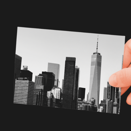 BUNDLE: 5 New York City Skyline Photographic Prints in Black and White, Unframed Prints.