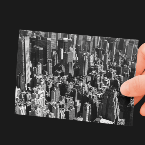 BUNDLE: 5 New York City Skyline Photographic Prints in Black and White, Unframed Prints.