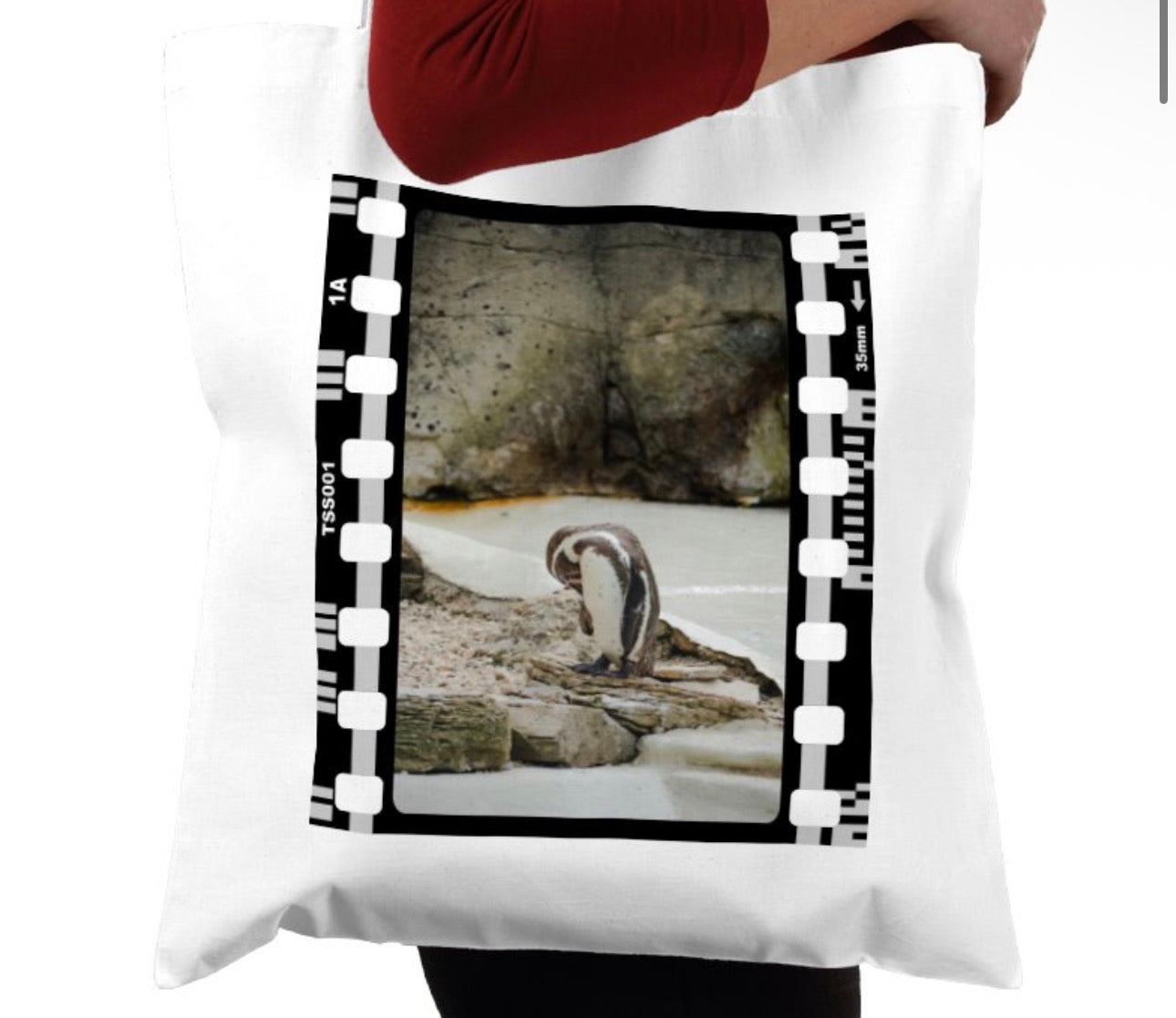 Lonely Penguin, Wildlife, Animal, Photography Film, Tote Bag