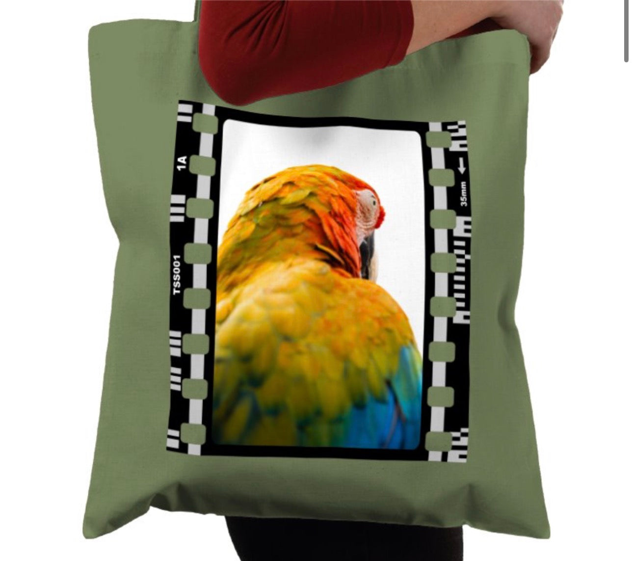 Close-Up Parrot, Wildlife, Animal, Photography Film, Tote Bag