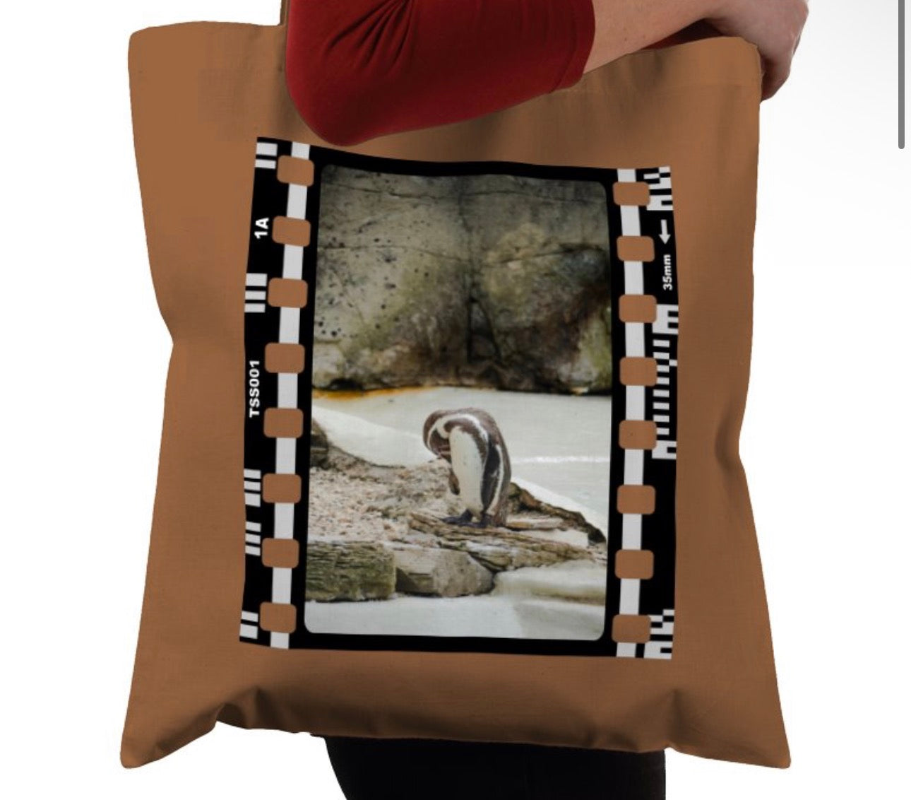 Lonely Penguin, Wildlife, Animal, Photography Film, Tote Bag