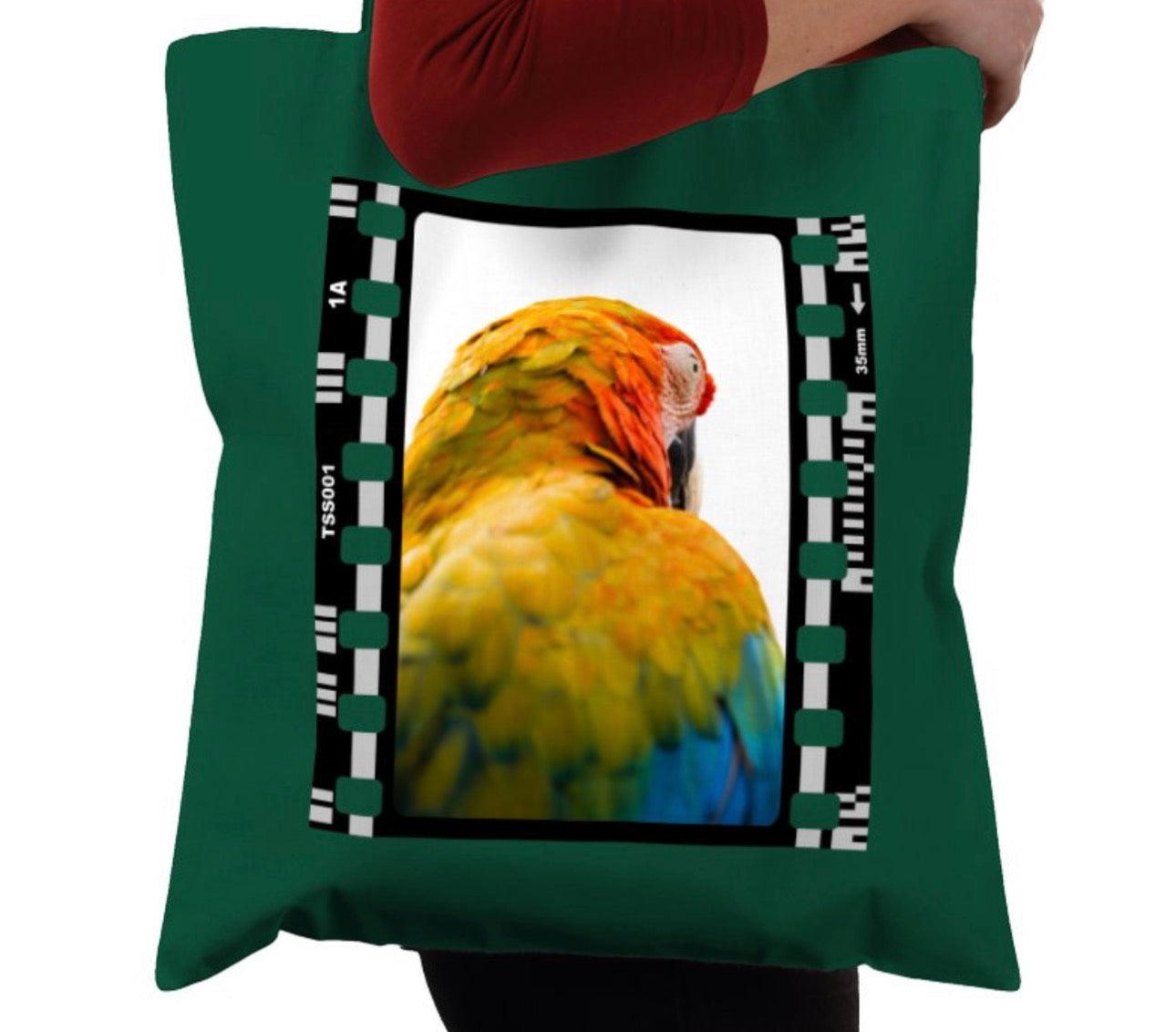 Close-Up Parrot, Wildlife, Animal, Photography Film, Tote Bag