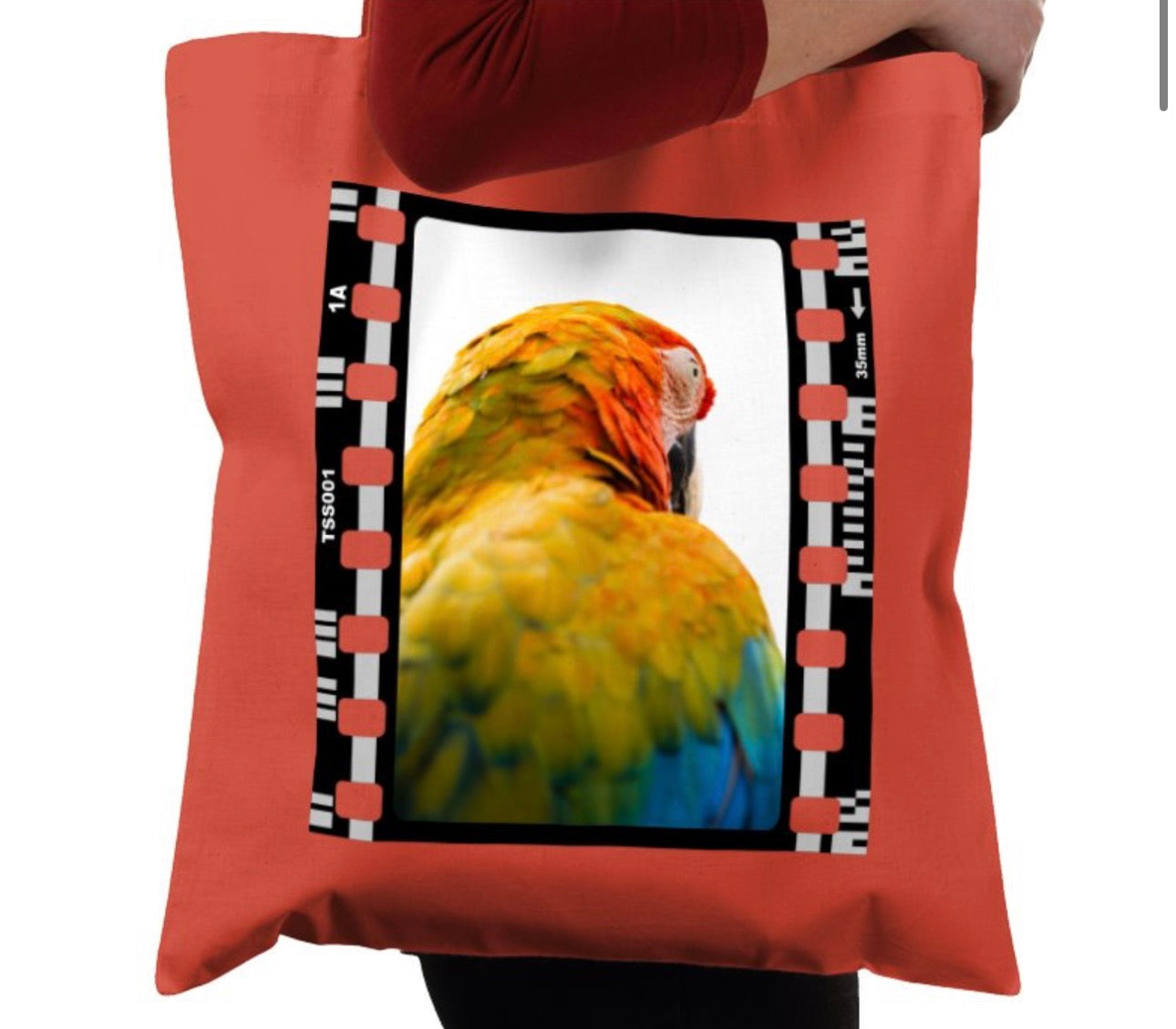 Close-Up Parrot, Wildlife, Animal, Photography Film, Tote Bag