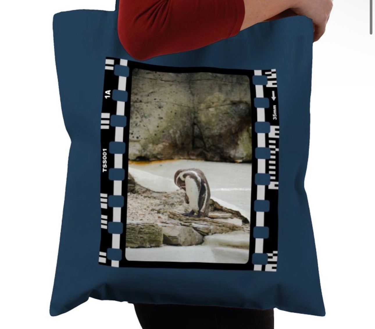 Lonely Penguin, Wildlife, Animal, Photography Film, Tote Bag