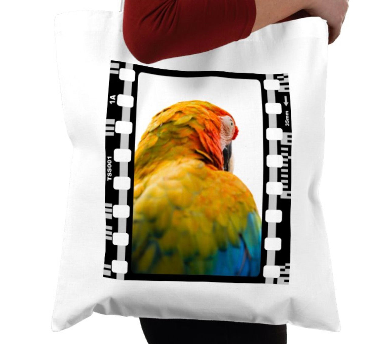 Close-Up Parrot, Wildlife, Animal, Photography Film, Tote Bag