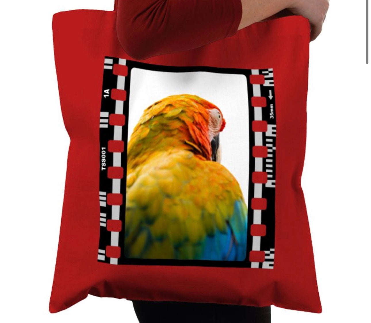 Close-Up Parrot, Wildlife, Animal, Photography Film, Tote Bag