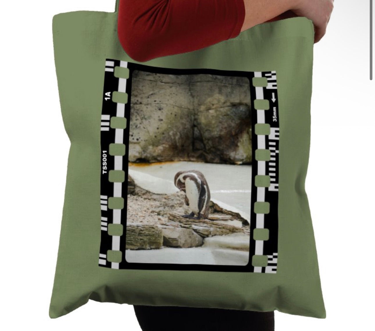 Lonely Penguin, Wildlife, Animal, Photography Film, Tote Bag