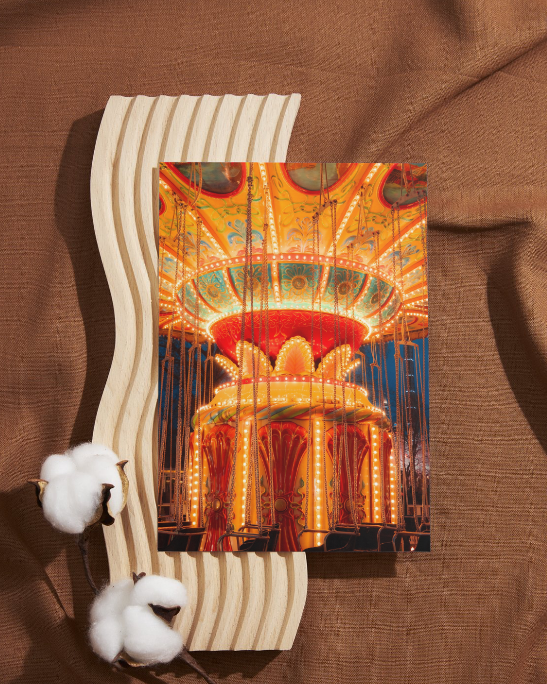 Copenhagen Tivoli Amusement Park Night, Denmark, Travel, Unframed Photography Print