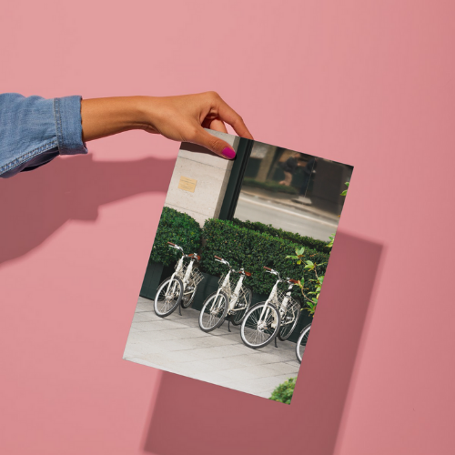 Paris Bikes in Spring, France, Travel, Unframed Photography Print