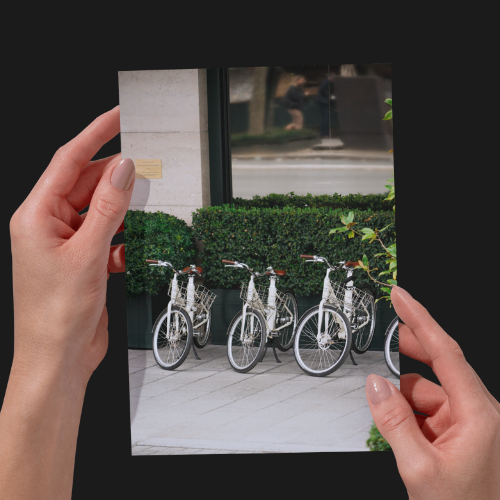 Paris Bikes in Spring, France, Travel, Unframed Photography Print