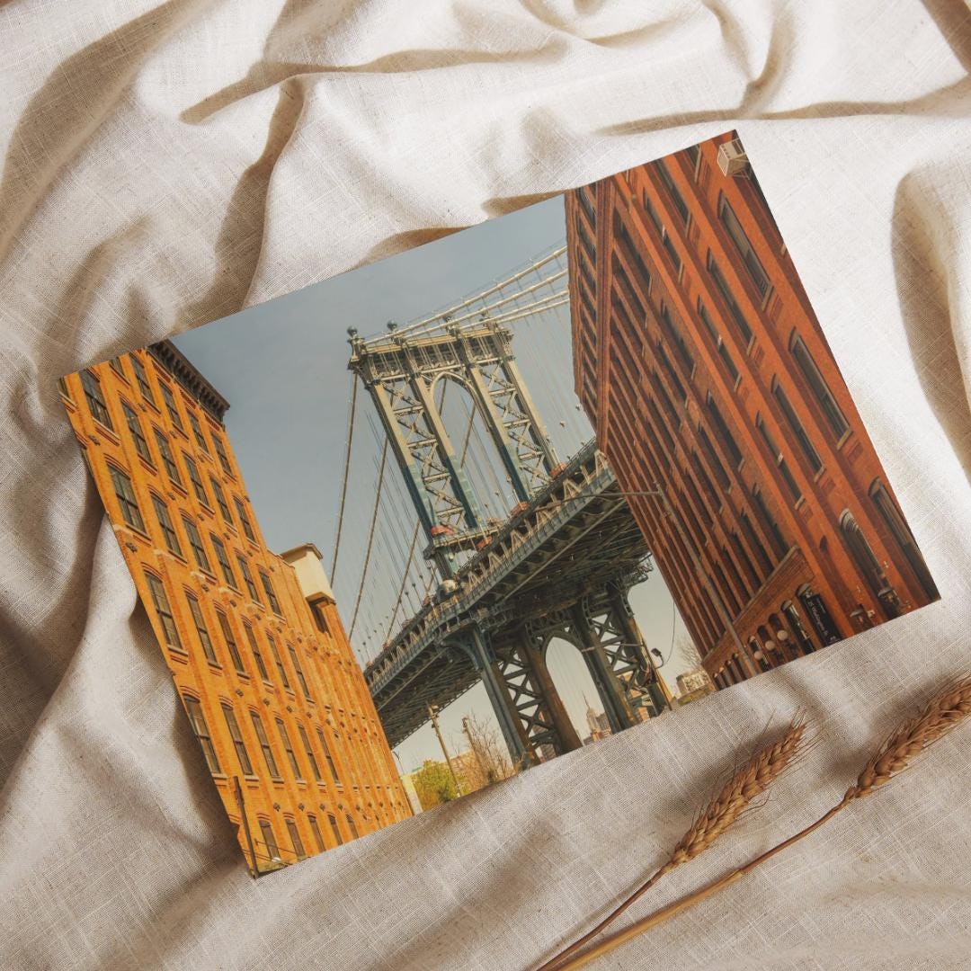 Dumbo, Brooklyn Bridge Print, New York City, Unframed Photography Print