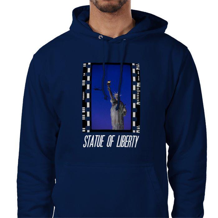 Statue of Liberty, New York City, USA, Unisex College Hoodie, Photography Film Travel Jumper