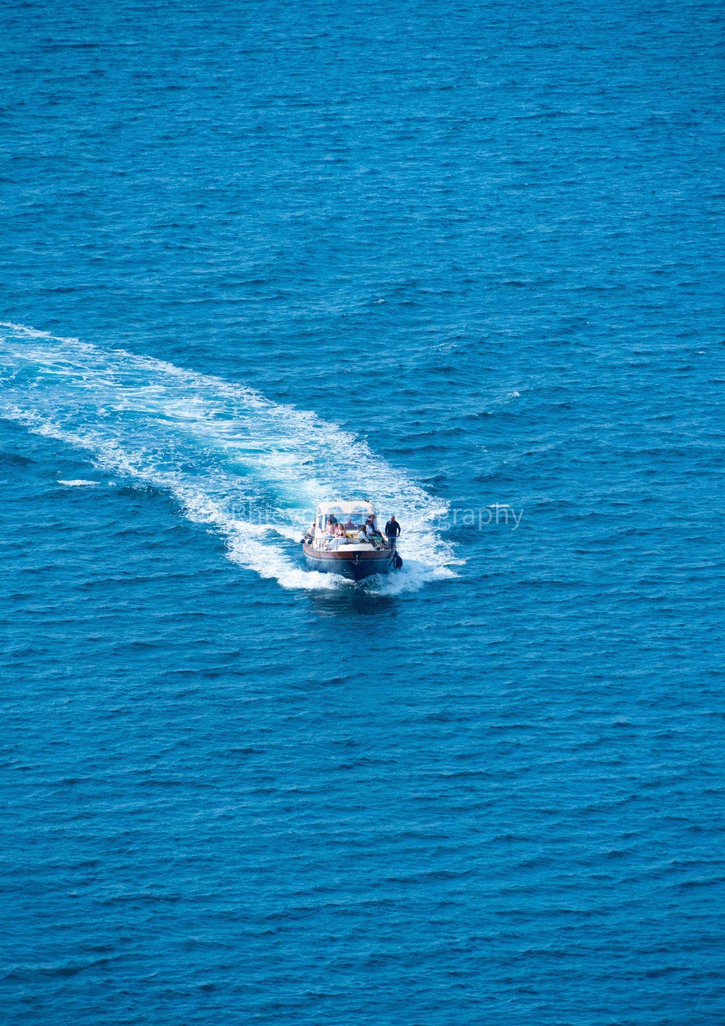 Ocean, Boat on the Sea, Unframed Italian Sorrento Photography Print