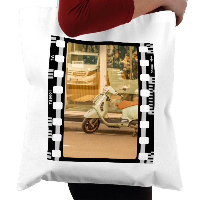 Travel Sorrento Italy Motorcycle, Italian, Photography Film, Tote Bag