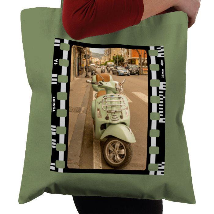 Travel Sorrento Italy Motorcycle, Italian, Photography Film, Tote Bag