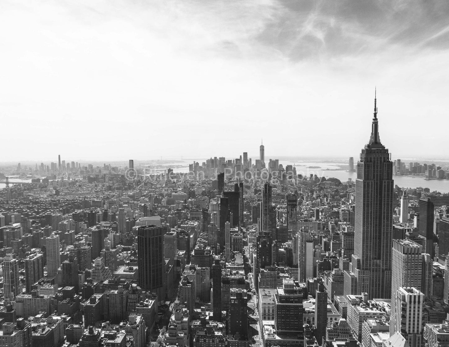 New York City, Black & White, Empire State Building, Landscape, Unframed Photography Print