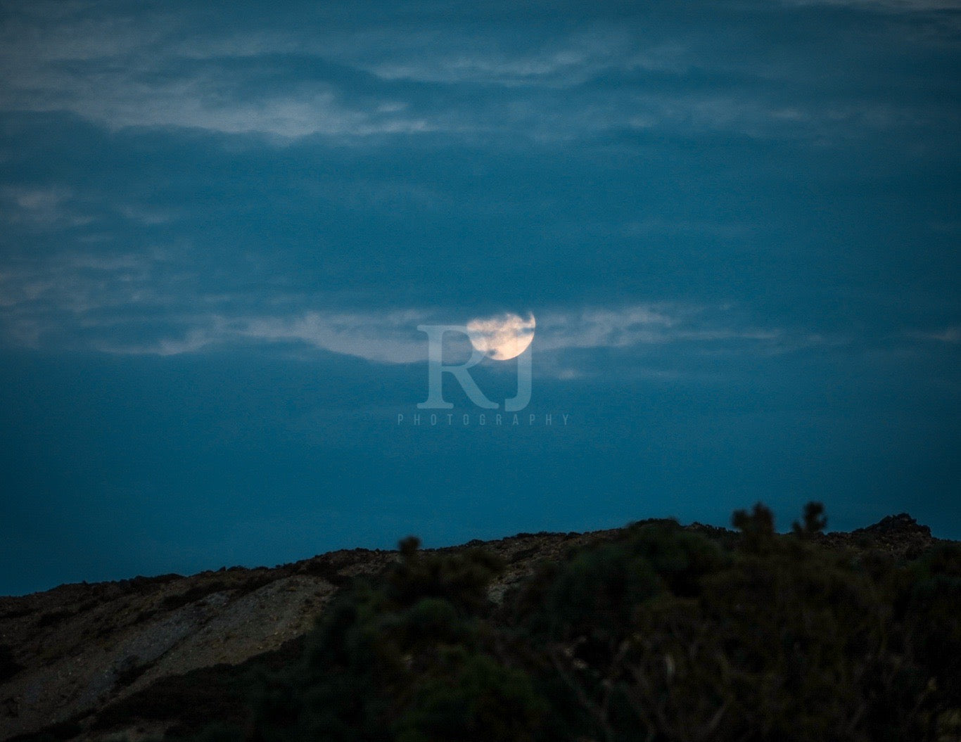 Moon Photography Print. Cinematic Unframed Nightlife Print