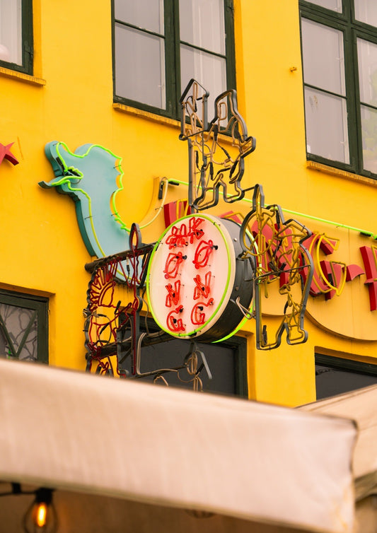 Copenhagen Yellow Restaurant, Denmark, Travel, Unframed Photography Print