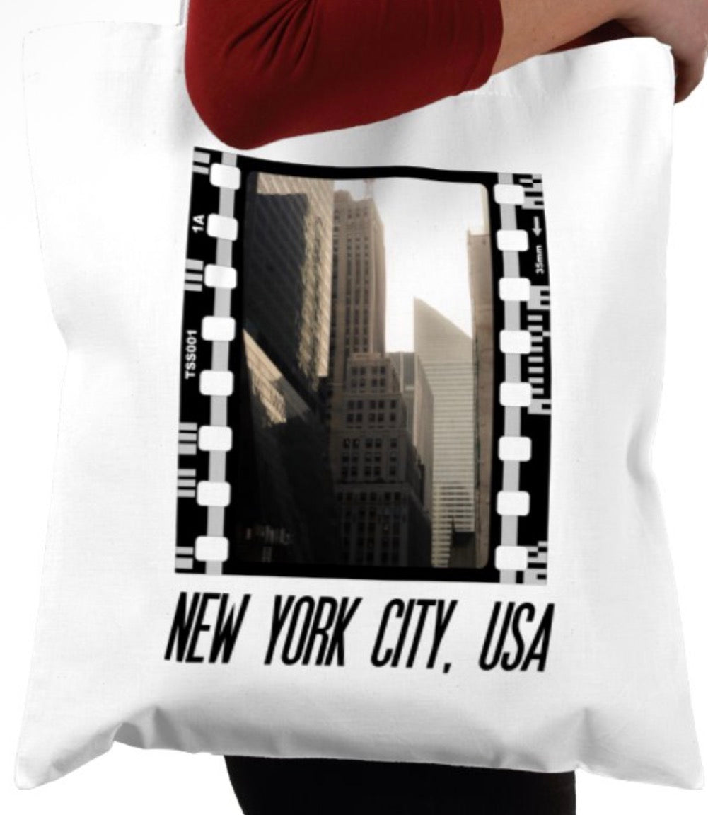 NYC Skyline, New York City, NYC, Photography Film, Tote Bag