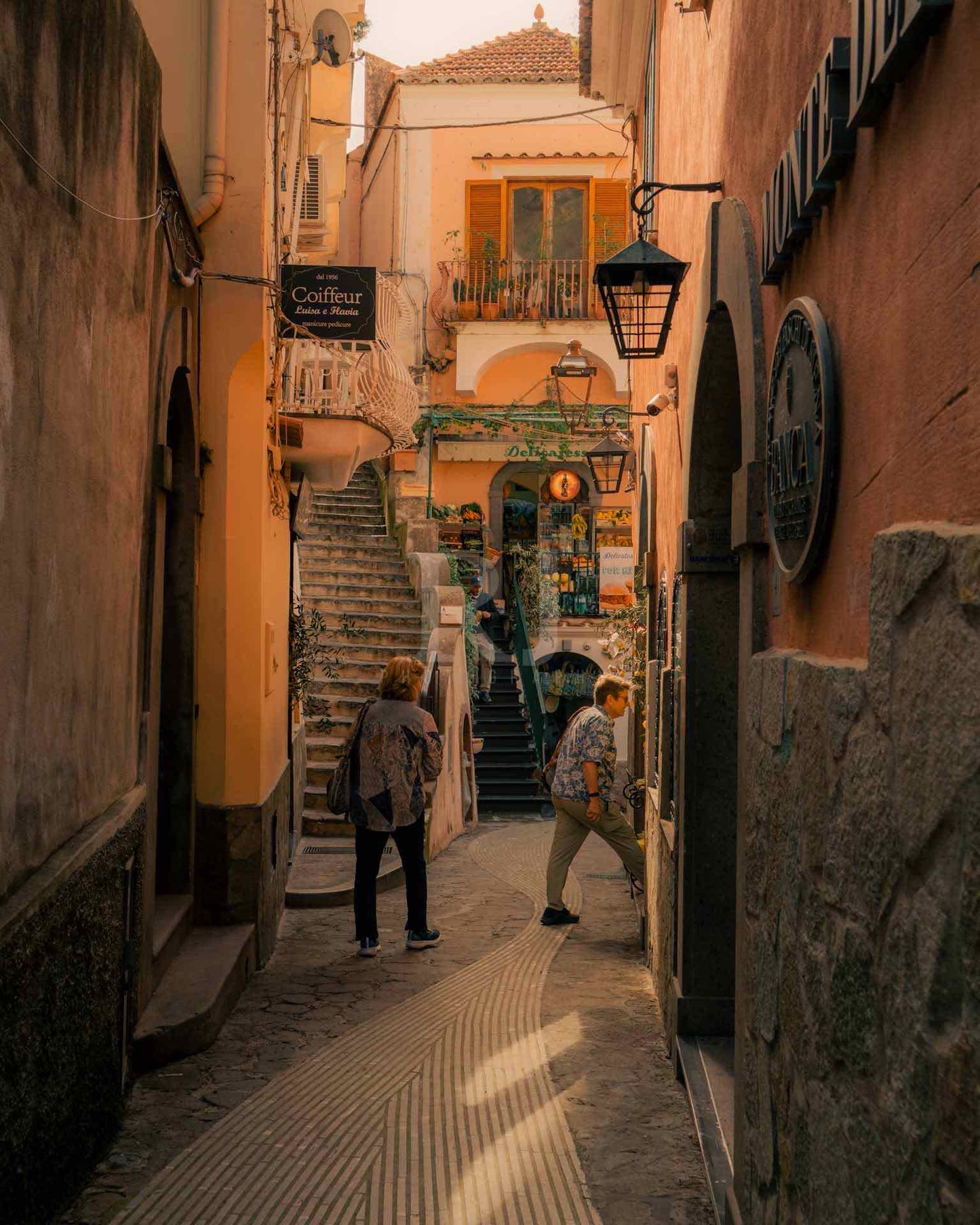 Italian Street, Summer, Sorrento Architecture, Photography Print Unframed