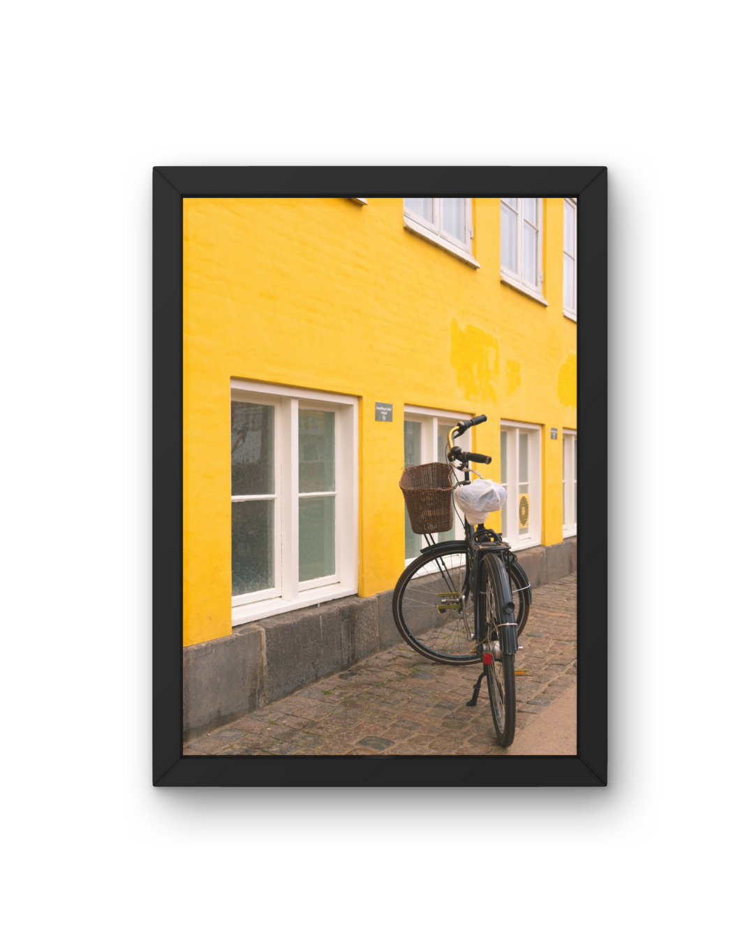 Copenhagen Yellow Bicycle, Denmark, Travel, Unframed Photography Print