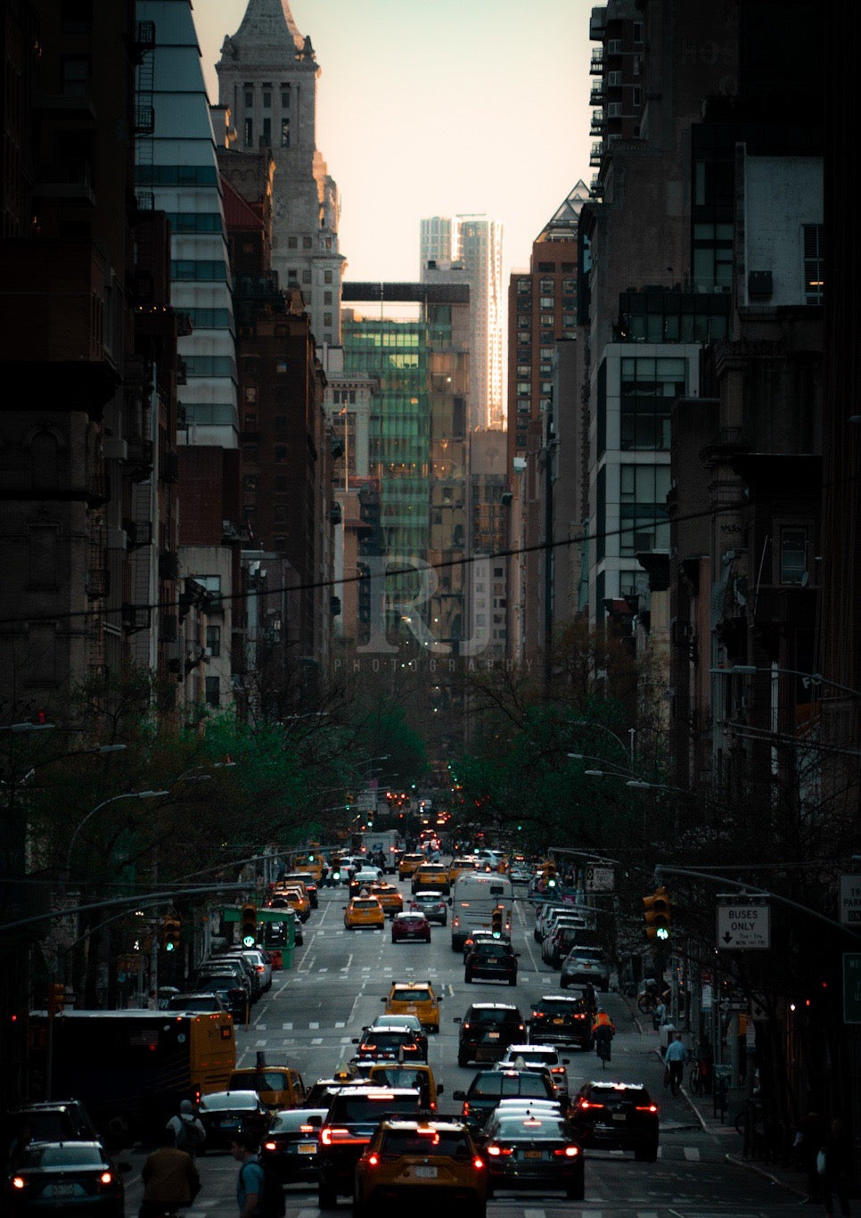 Manhattan Sunset Print, New York City, Unframed Photographic Print
