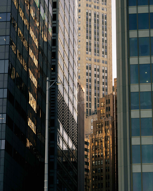 The Manhattan Glow, New York Architecture at Sunset, NYC, Unframed Photography Print