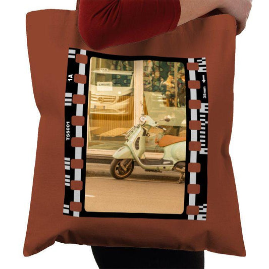 Travel Sorrento Italy Motorcycle, Italian, Photography Film, Tote Bag