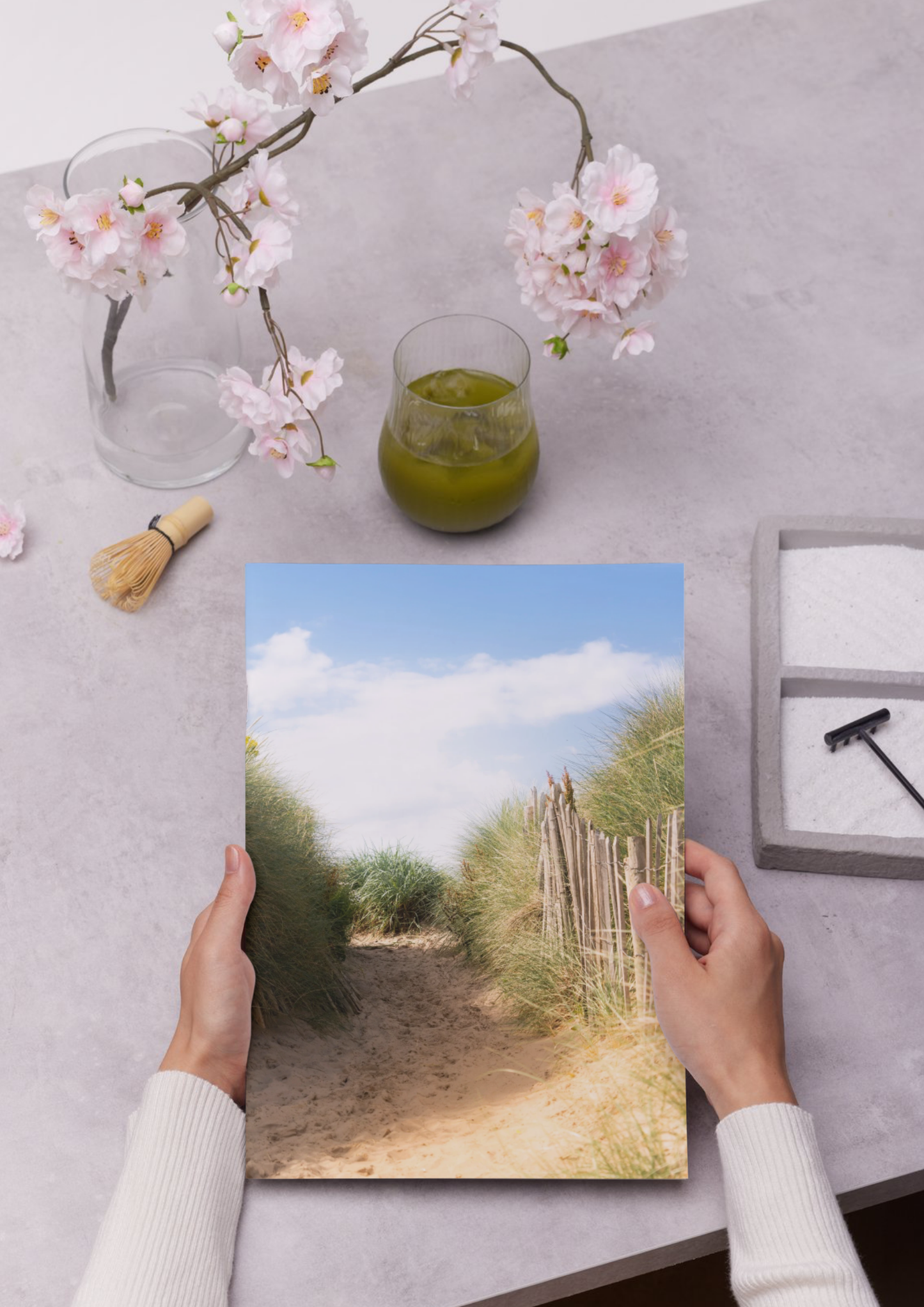 Glowing Sand, Sea, Beach, Unframed Photography Print