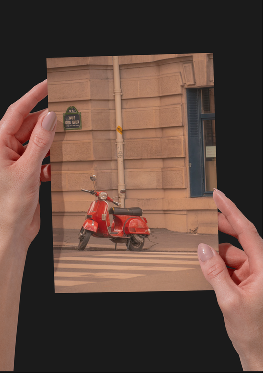 Paris Motorcycle, France, Travel, Unframed Photography Print