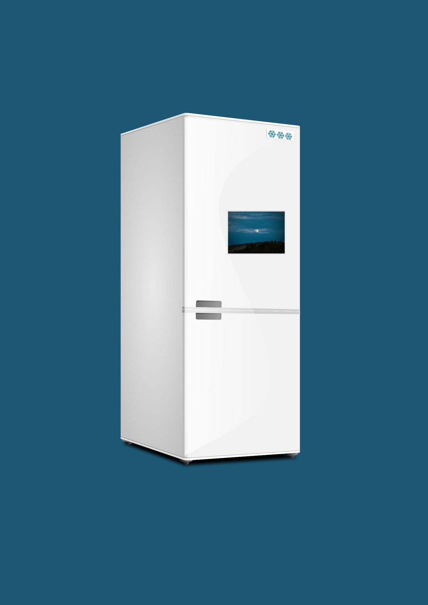 Moon Fridge Magnet. Moon Over the Mountains.  6" x 4" High Quality Easy Fridge Magnet