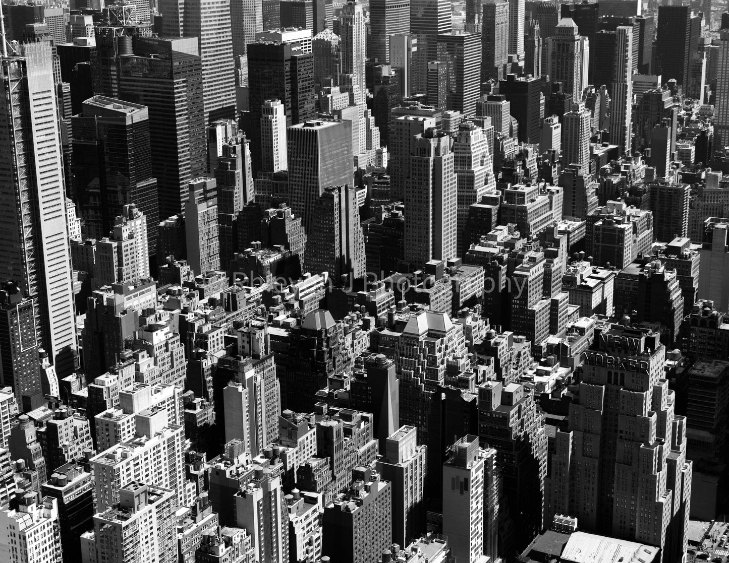 BUNDLE: 5 New York City Skyline Photographic Prints in Black and White, Unframed Prints.