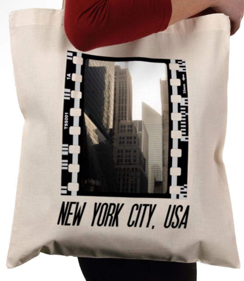 NYC Skyline, New York City, NYC, Photography Film, Tote Bag
